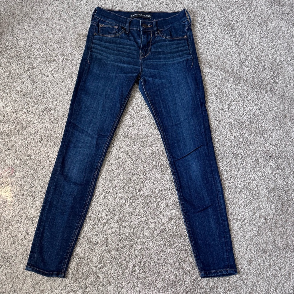Express Blue Skinny Jeans Classic Fit